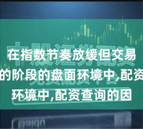 在指数节奏放缓但交易频率上升的阶段的盘面环境中,配资查询的因